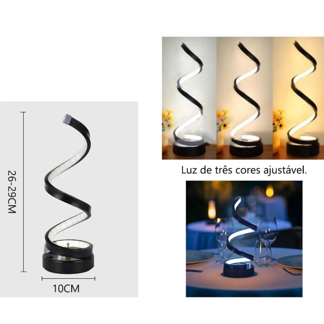 Luminária de Mesa em Led Recarregável