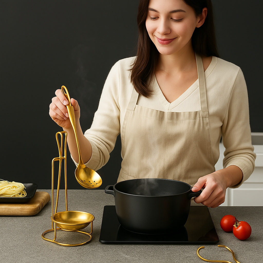 Suporte De Inox Para Utensílios De Cozinha