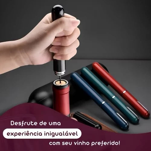 Abridor de Vinho de Pressão de Ar 2 em 1