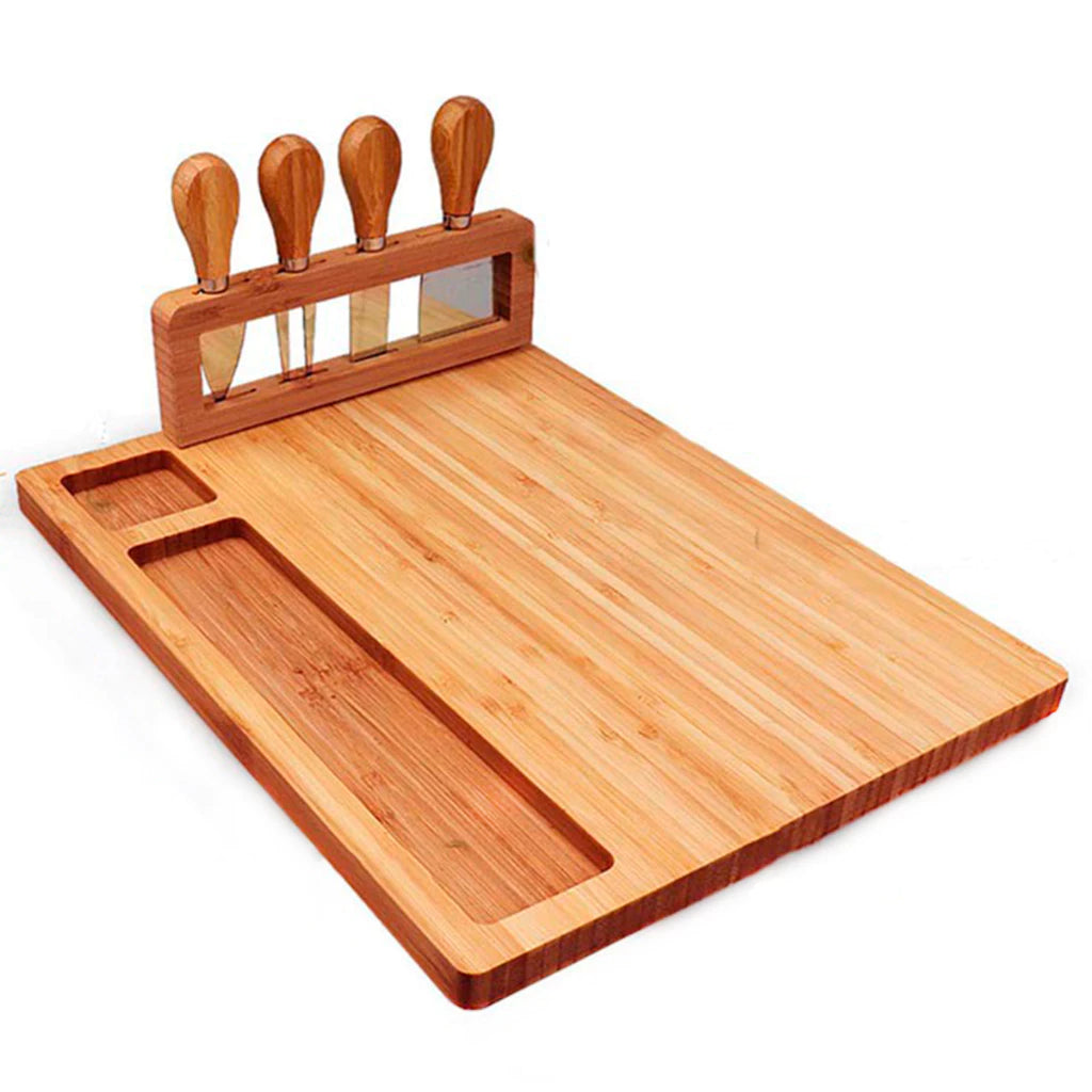 Tabua Queijos e Frios + Kit Espátulas 04 Peças - SlimPress