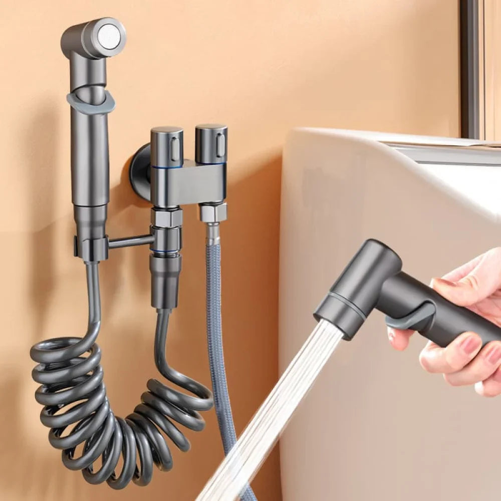 Kit de chuveiro higiênico com registro duplo - ProntoEnvio